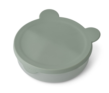 Liewood Rosie divider bowl | mit Deckel | faune green